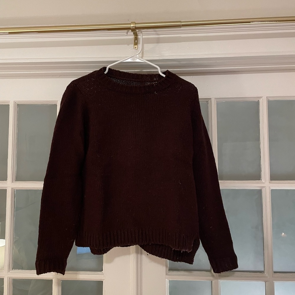 Brandy Melville burgundy thick knit sweater